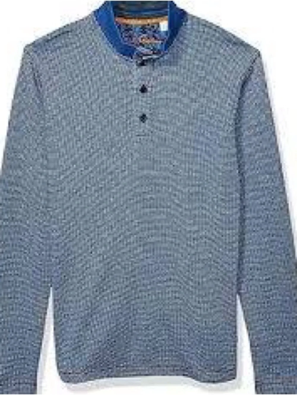 Robert Graham BLUE Button Pullover Knit Sweater GATEWOOD Men